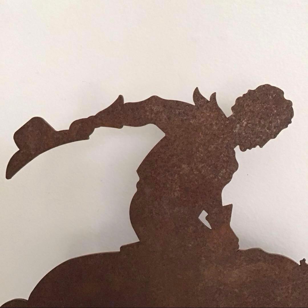 ビンテージ カウボーイ 鉄製 看板 ディスプレイ Cowboy