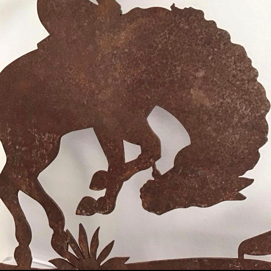 ビンテージ カウボーイ 鉄製 看板 ディスプレイ Cowboy