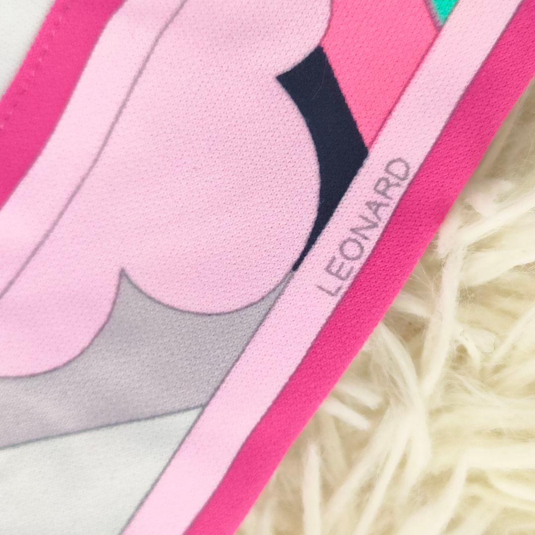 ほぼ未使用 近年物 レオナール チュニック 幾何学柄 マルチカラー イタリア製