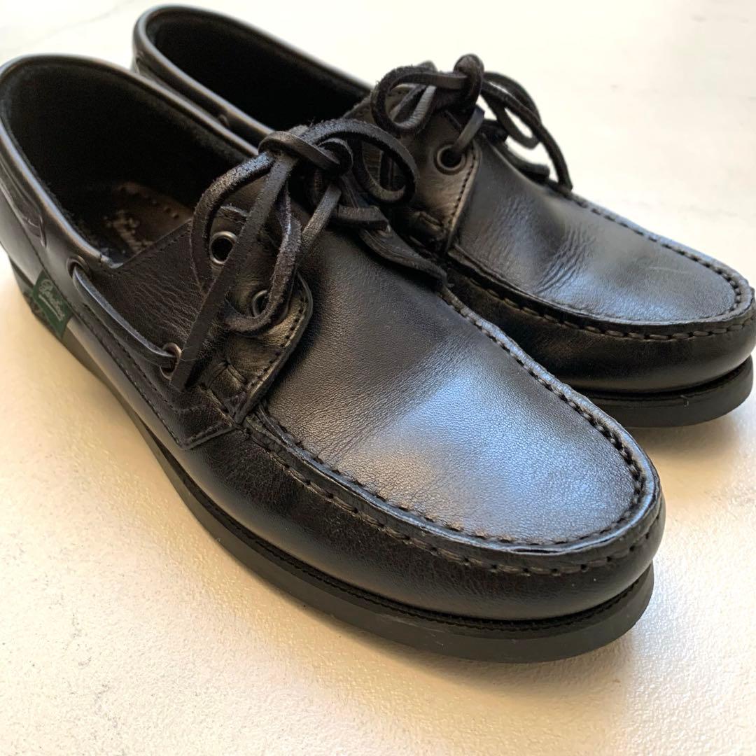 【美品】Paraboot/パラブーツ　BARTH バース デッキシューズ　黒