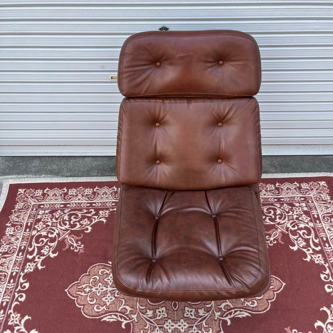 ミッドセンチュリー当時物◾️チトセ ラウンジソファー ラウンジチェア 茶ブラウン