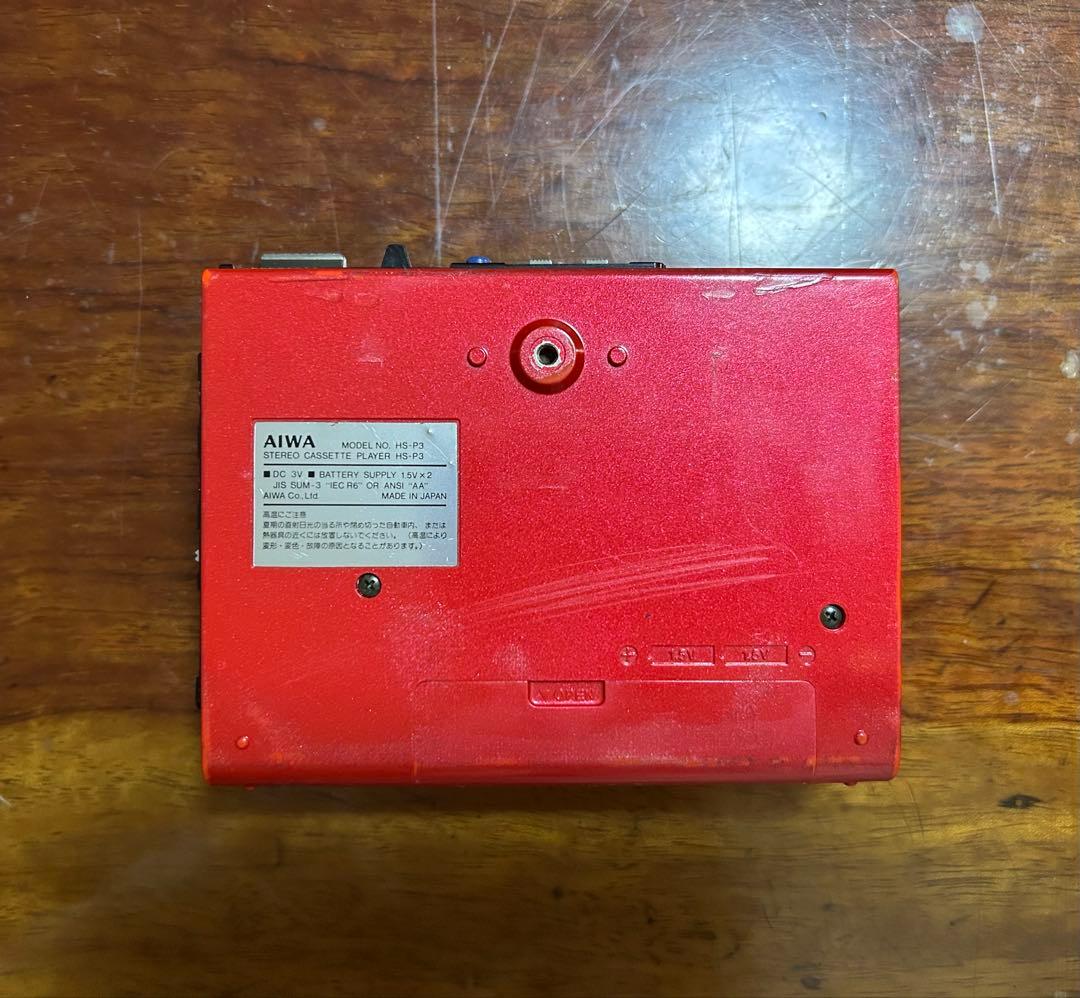 AIWA HS-P3 カセットボーイ cassetteboy 赤 ジャンク品