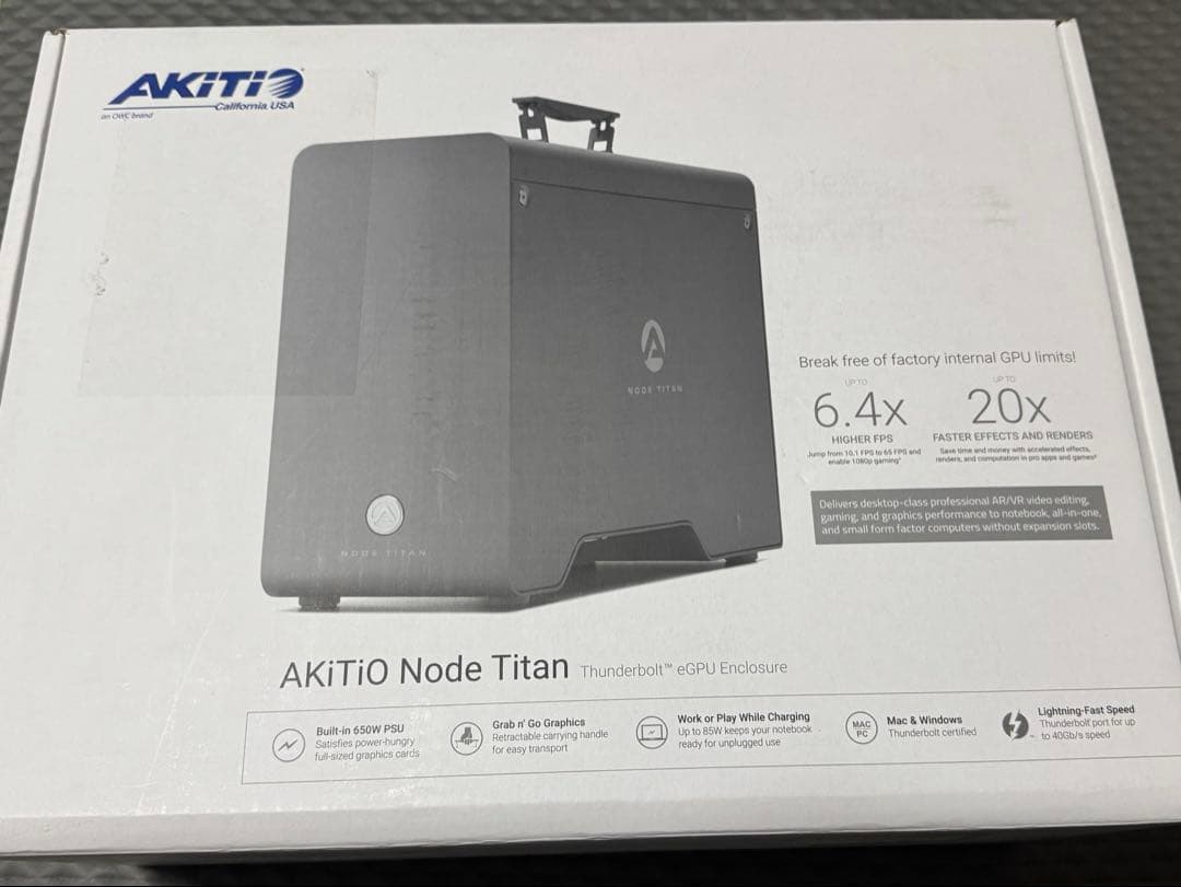 AKiTiONodeTitan eGPU＋GeForceRTX3060 12gb