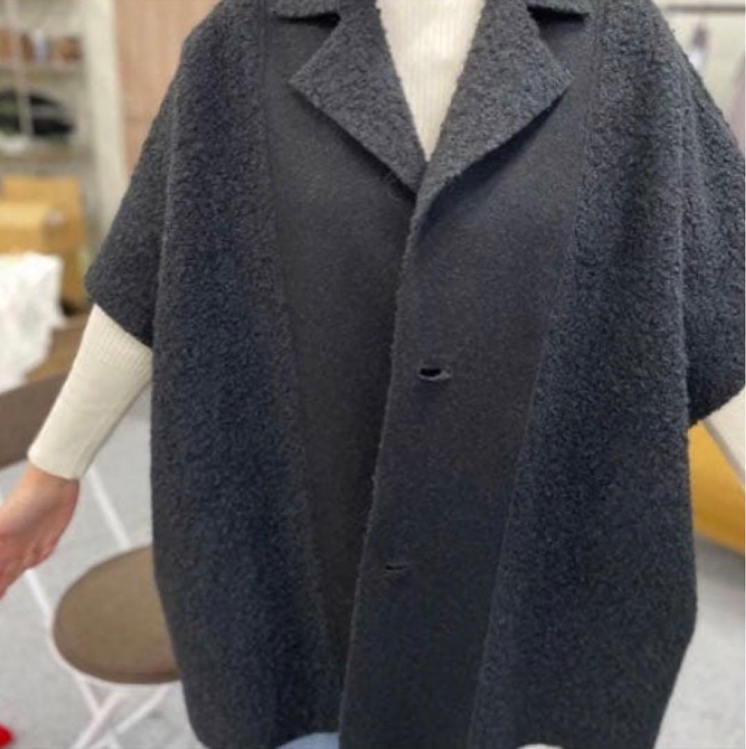 本日値下げMal.レレレさん新品未使用リバーシブルノースリーブケープコート黒