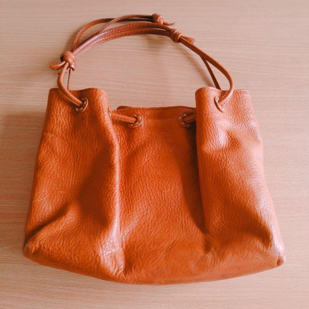 セール！！美品ゲンテン　レザー　ハンドバッグ　ブラウン