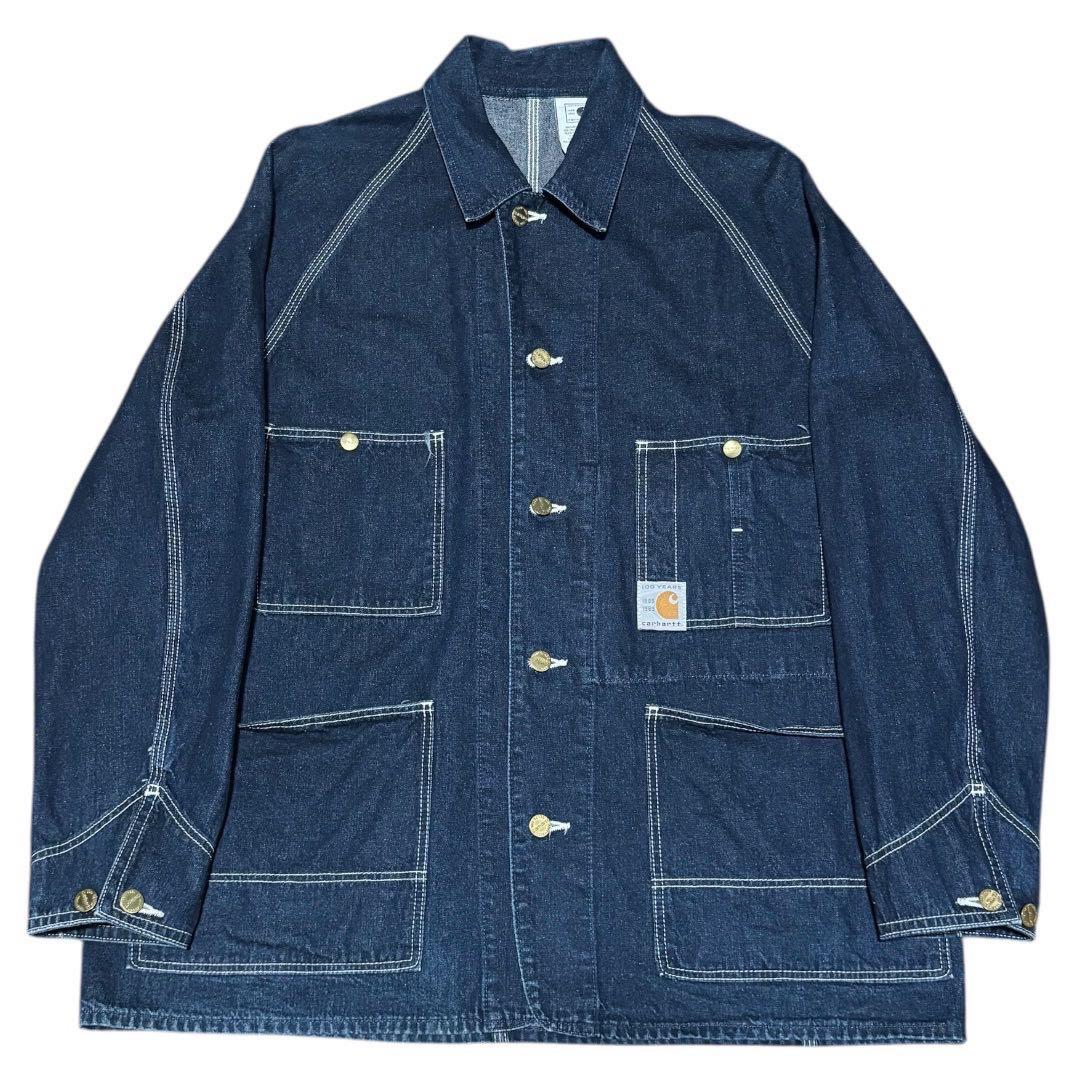 80s Carhartt 100周年 デニムカバーオール40