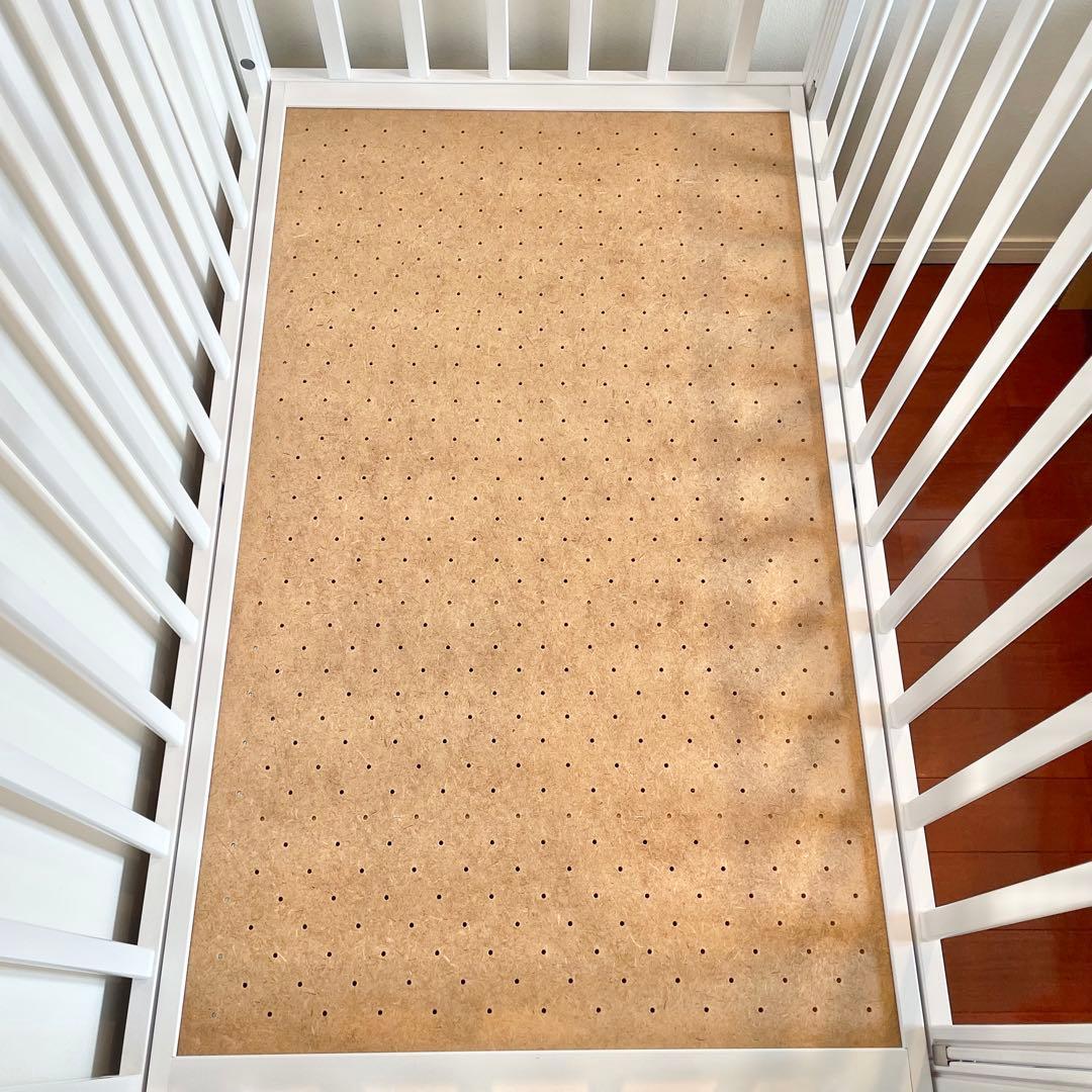 美品♡ヤマサキ ハイタイプベッド ツーオープン ホワイト ベビーベッド