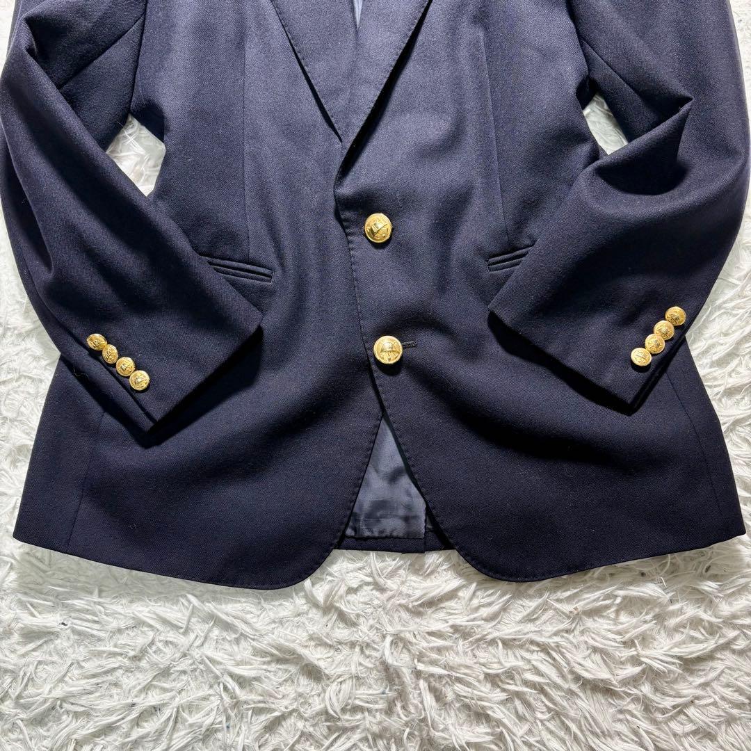 【美品】ポロラルフローレン　紺ブレ　金ボタン　ウール　テーラードジャケット　M