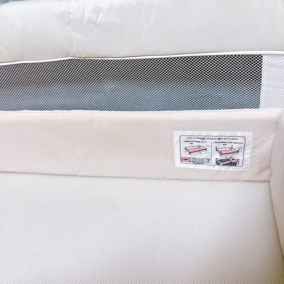 アップリカ ココネルエアー ベビーベッド 折りたたみ ミルクホワイト ポータブル