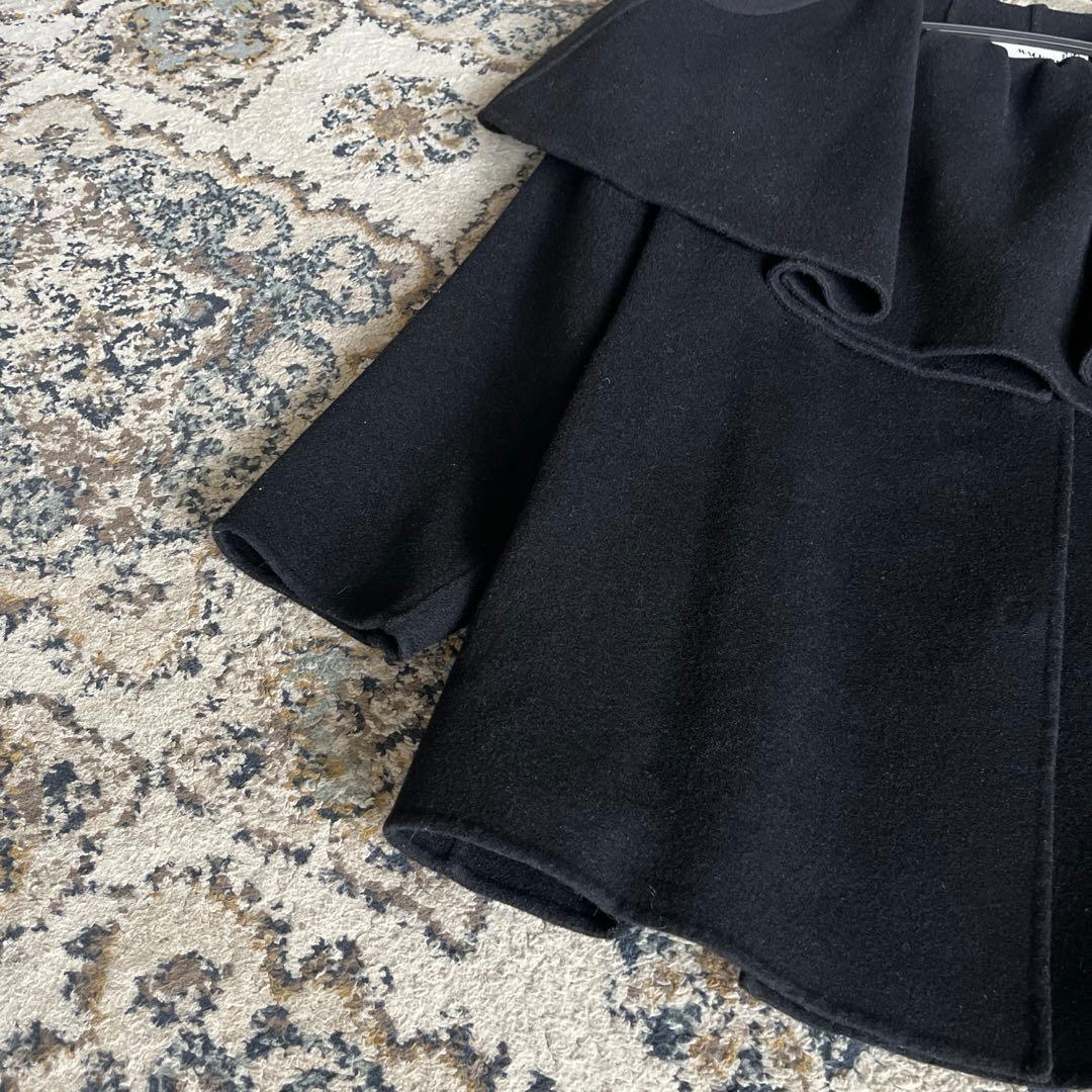 MACHATT マチャット オーバーカラーウールコート ブラック