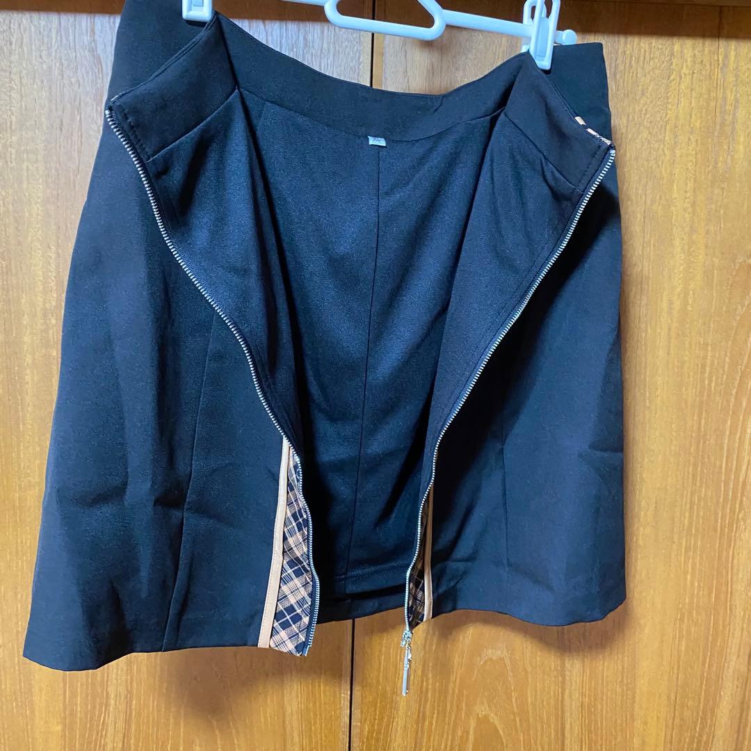 SOBRE ソブレ　チェック配色セットアップ　XL キャバ嬢　スカート　黒　茶系