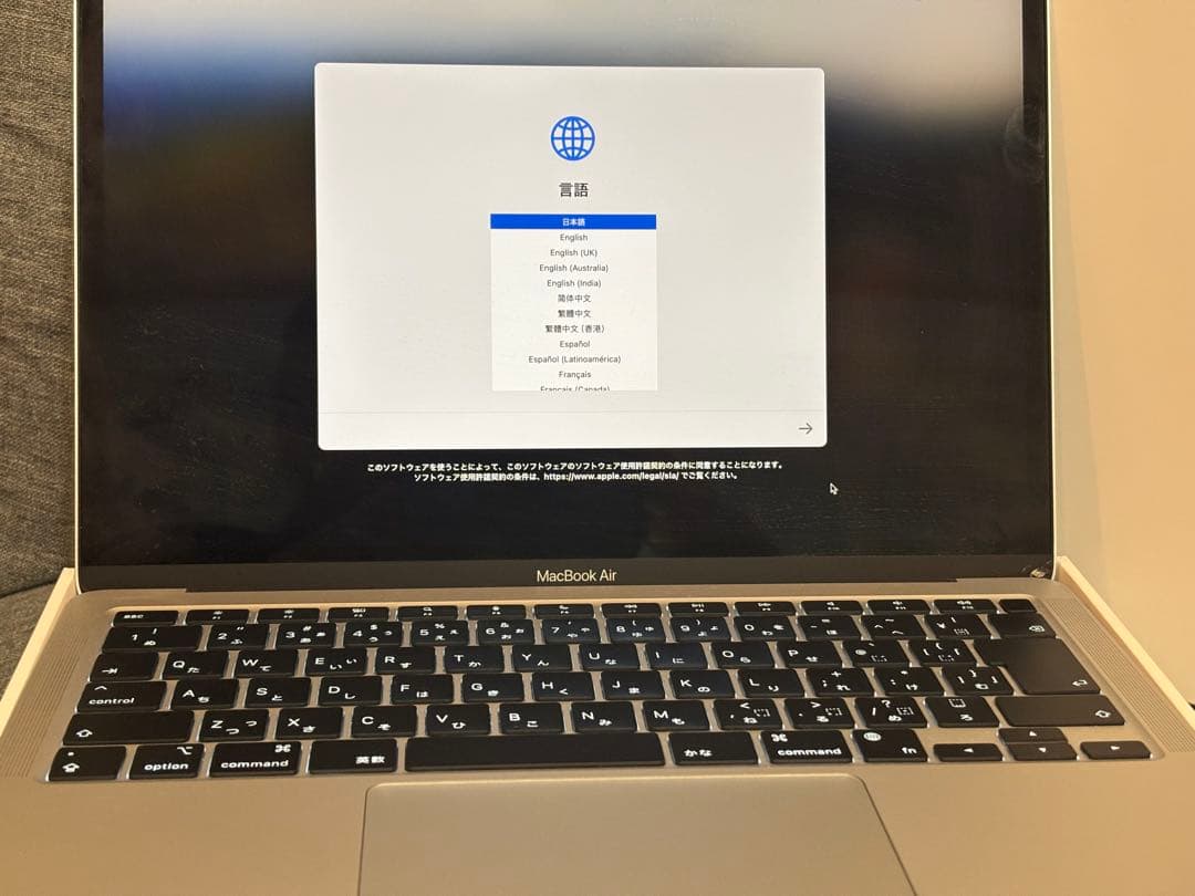 値引　バッテリー新品 MacBook Air M1 2020 8GB 256GB