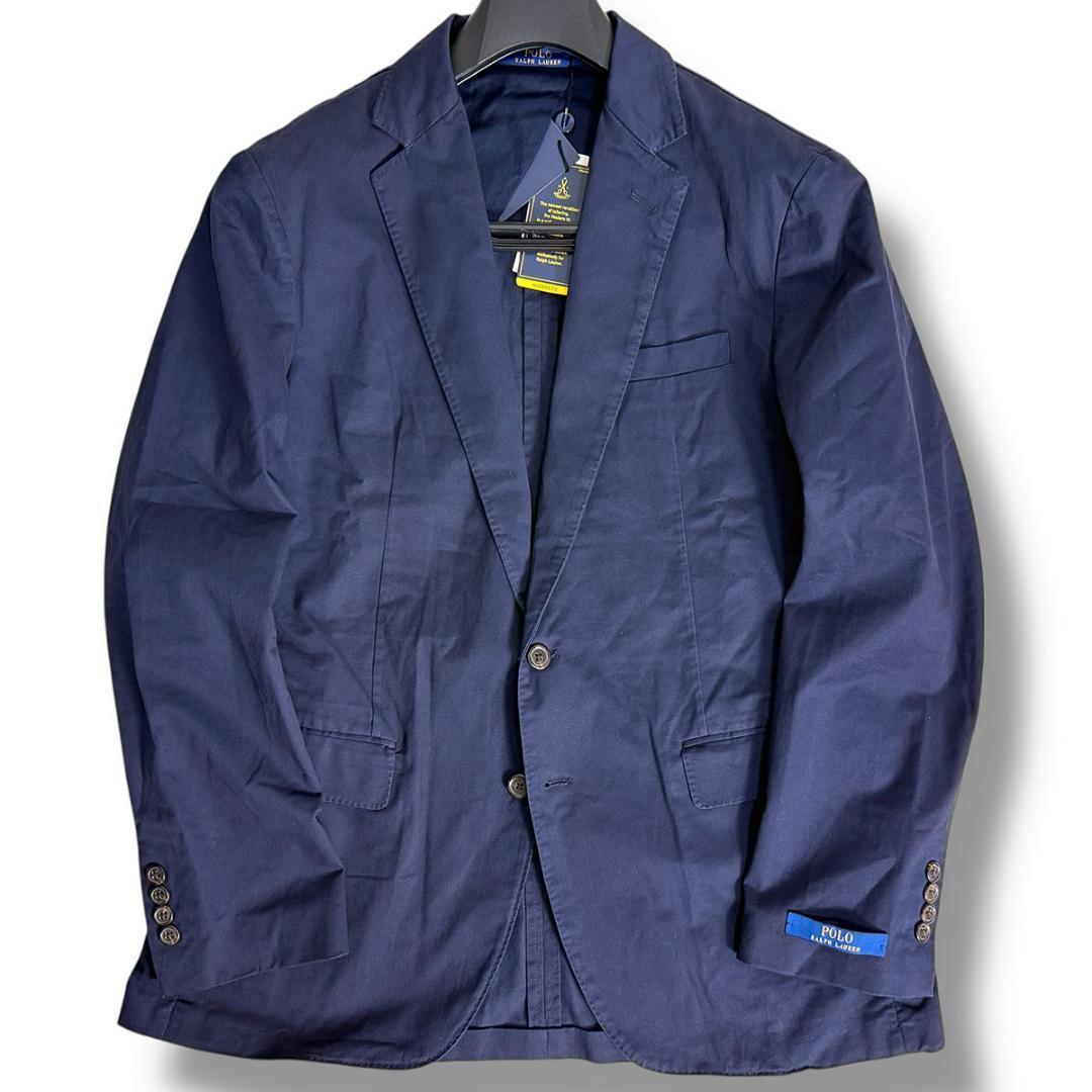 J6403 新品 ポロラルフローレン アンコンストラクテッドジャケット 紺40R