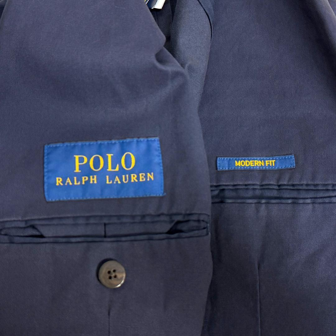 J6403 新品 ポロラルフローレン アンコンストラクテッドジャケット 紺40R