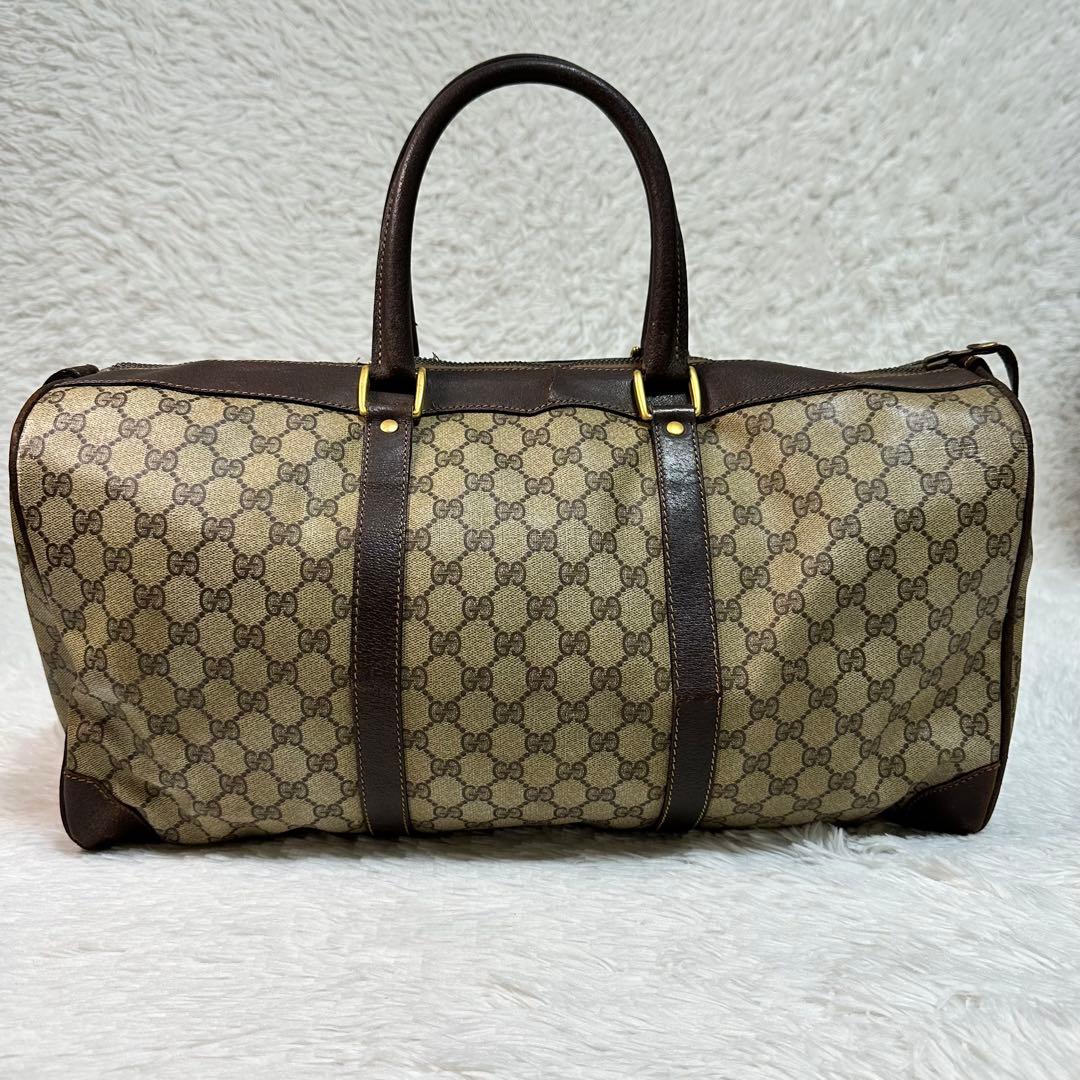 良品✨オールドグッチ GGスプリーム ボストンバッグ PVC 大容量 旅行 ハン