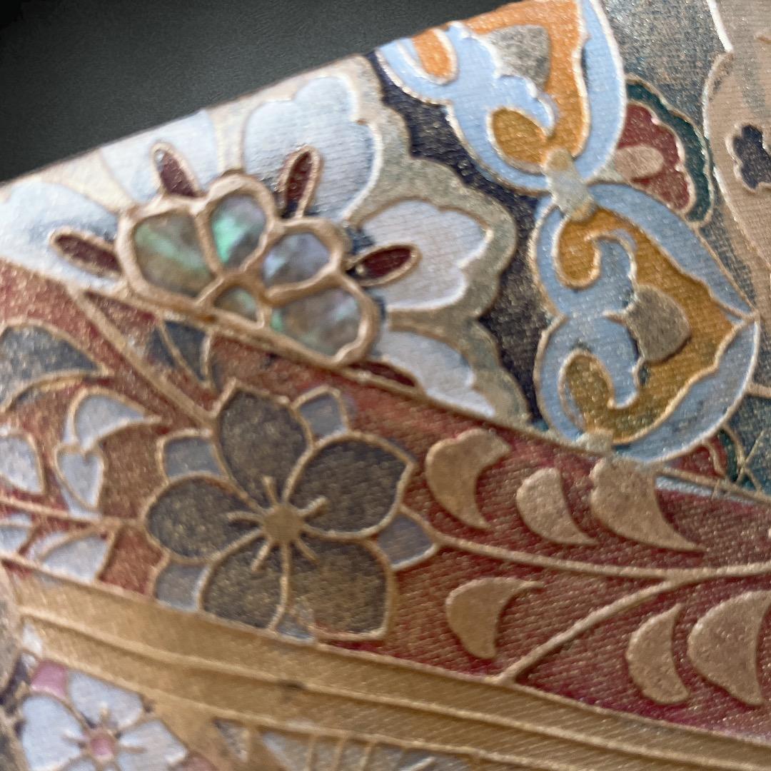 螺鈿細工 高級感 サッシュベルト W60〜90cm 着物リメイク J71201