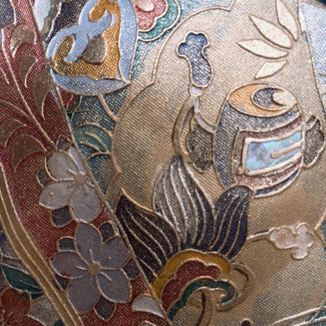 螺鈿細工 高級感 サッシュベルト W60〜90cm 着物リメイク J71201