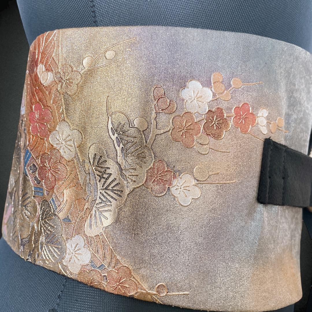 螺鈿細工 高級感 サッシュベルト W60〜90cm 着物リメイク J71201