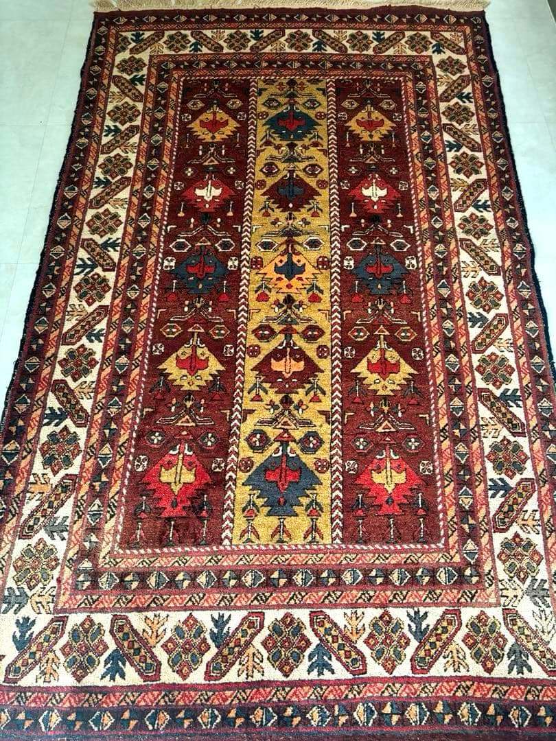 期間限定価格　アフガニスタン絨毯　手織　コットン✖️ウール　パキスタン　ペルシャ