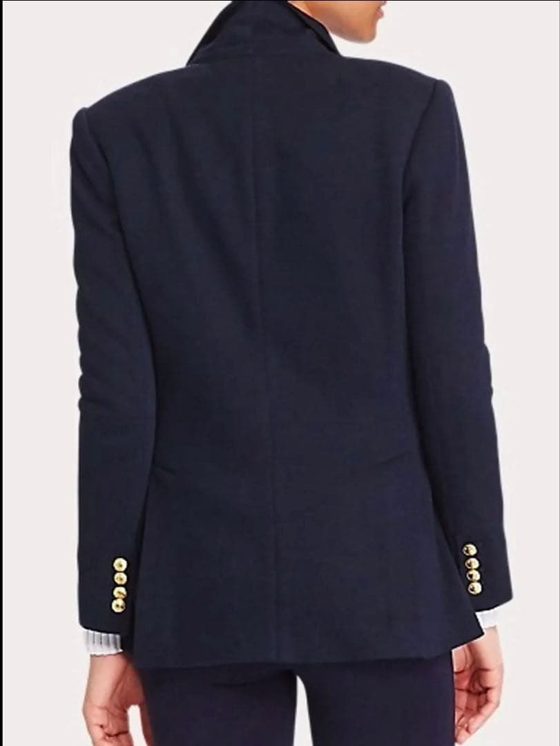 【美品】ポロラルフローレン ネイビーブレザー 紺ジャケット size 0