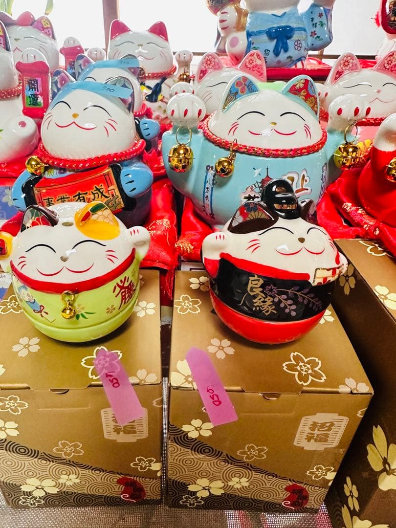 招き猫 陶器製 多種類セット