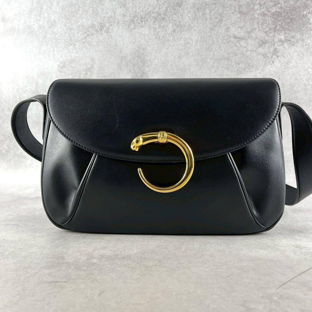 ルイス様　Cartier カルティエ　ショルダーバッグ　パンテール　レザー