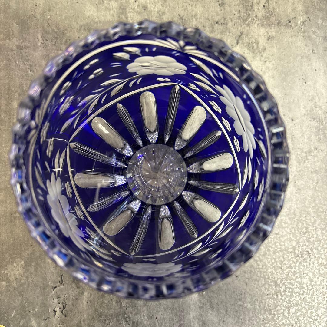 花瓶　ELBE crystal エルベ クリスタル 切子　花瓶　フラワーベース