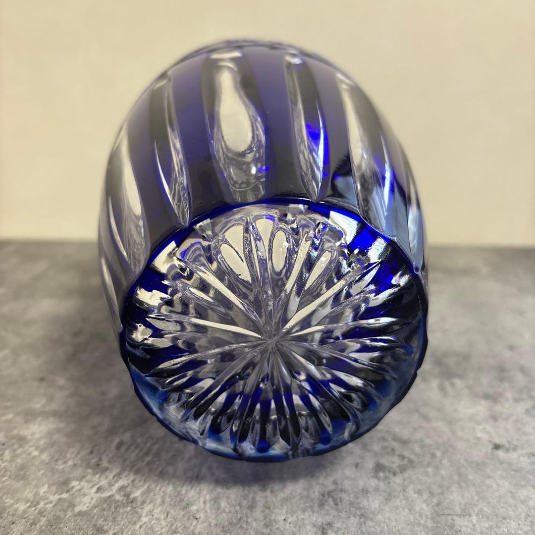 花瓶　ELBE crystal エルベ クリスタル 切子　花瓶　フラワーベース