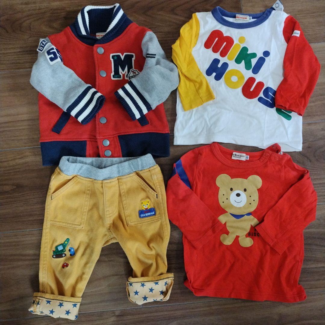 ★３セット　ミキハウス　ホットビスケッツ ロンTパンツ　Tシャツ　80