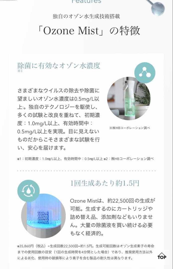 【新品未使用】PIKA LIFE オゾンミスト 除菌・消臭 オゾン水生成器