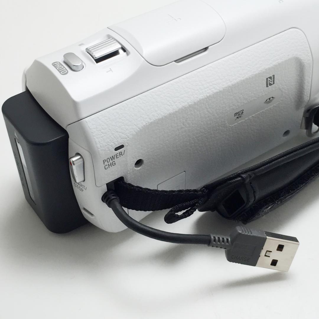 きれい ソニー ハンディカム HDR-CX670 ホワイト バッテリー2個付