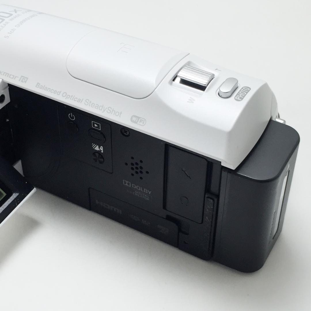きれい ソニー ハンディカム HDR-CX670 ホワイト バッテリー2個付