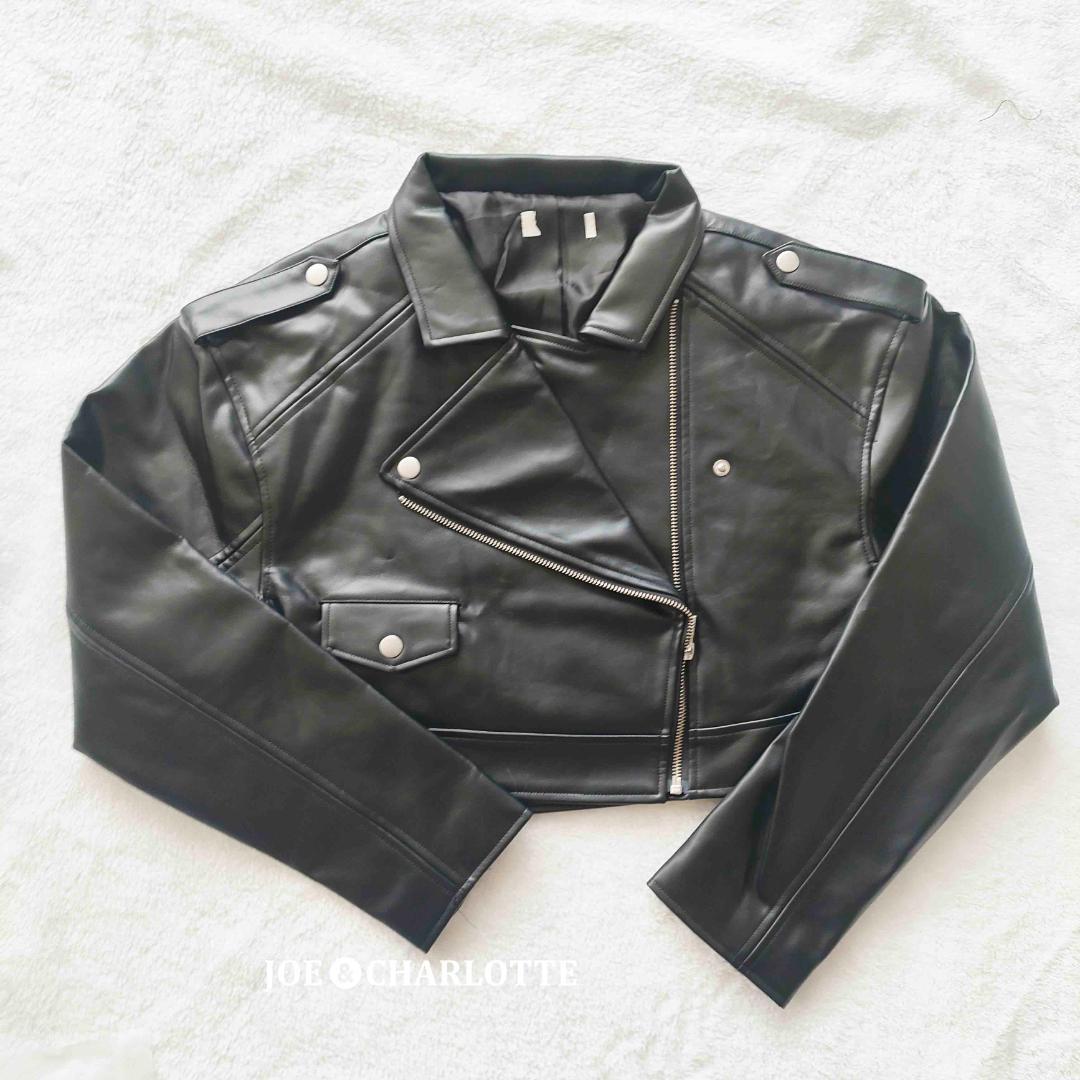 ダーリッチ darich ドロップショートライダースジャケット ブラック BLK