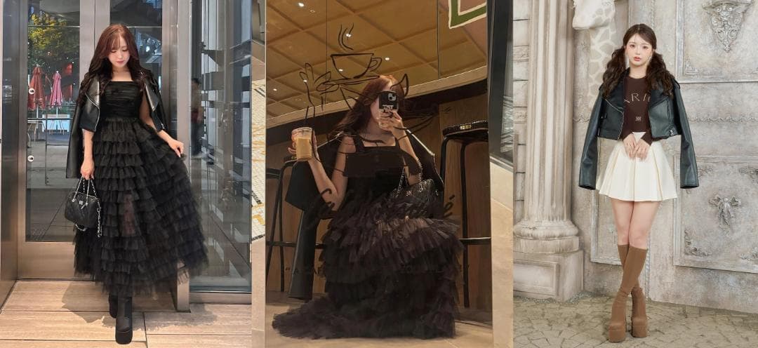 ダーリッチ darich ドロップショートライダースジャケット ブラック BLK