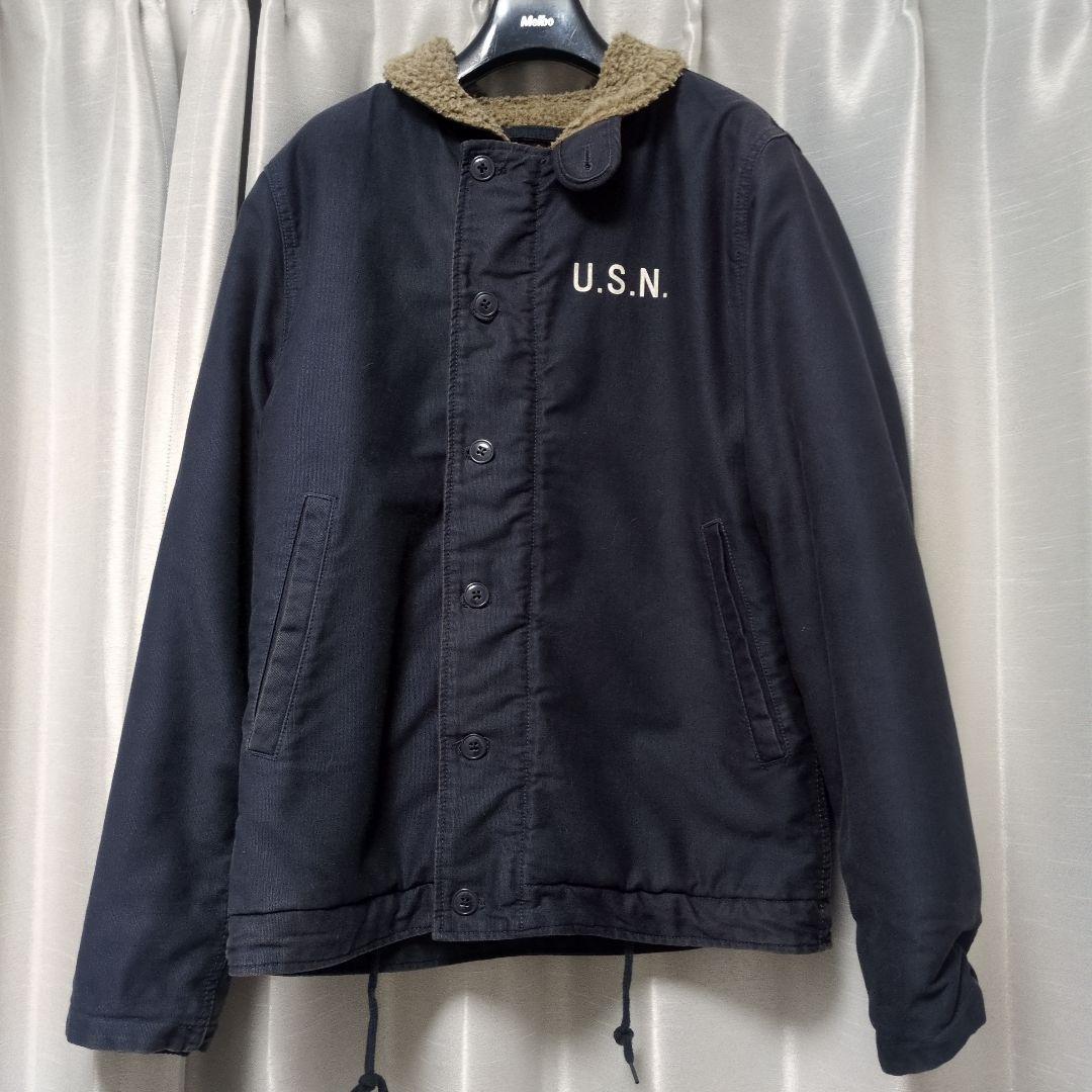 WAIPER CV-18 N1デッキジャケットジャケット サイズ38 ネイビー