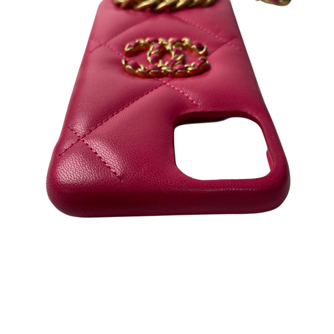 シャネルCHANELココマーク iPhoneケース マトラッセチェーン