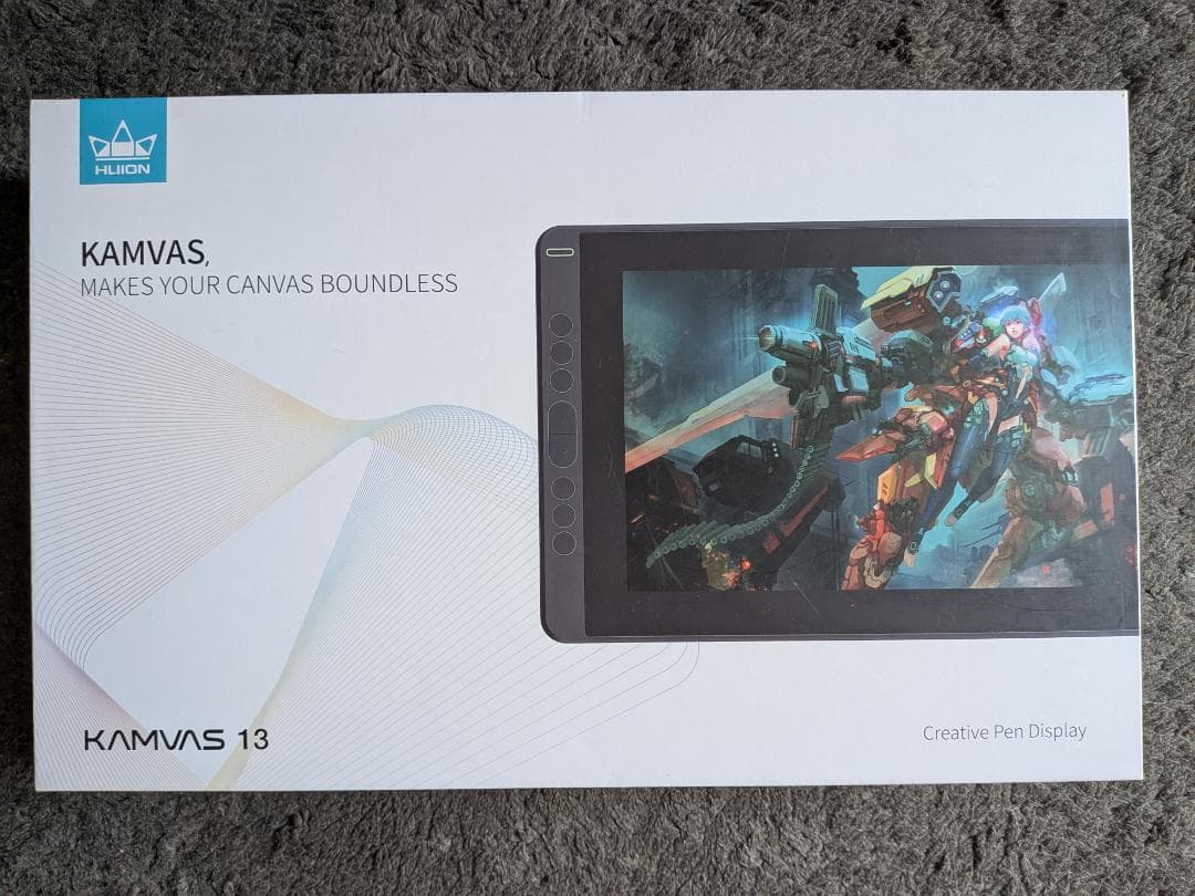 ほぼ新品HUION KAMVAS13液晶ペンタブレット本体再々値下げしました