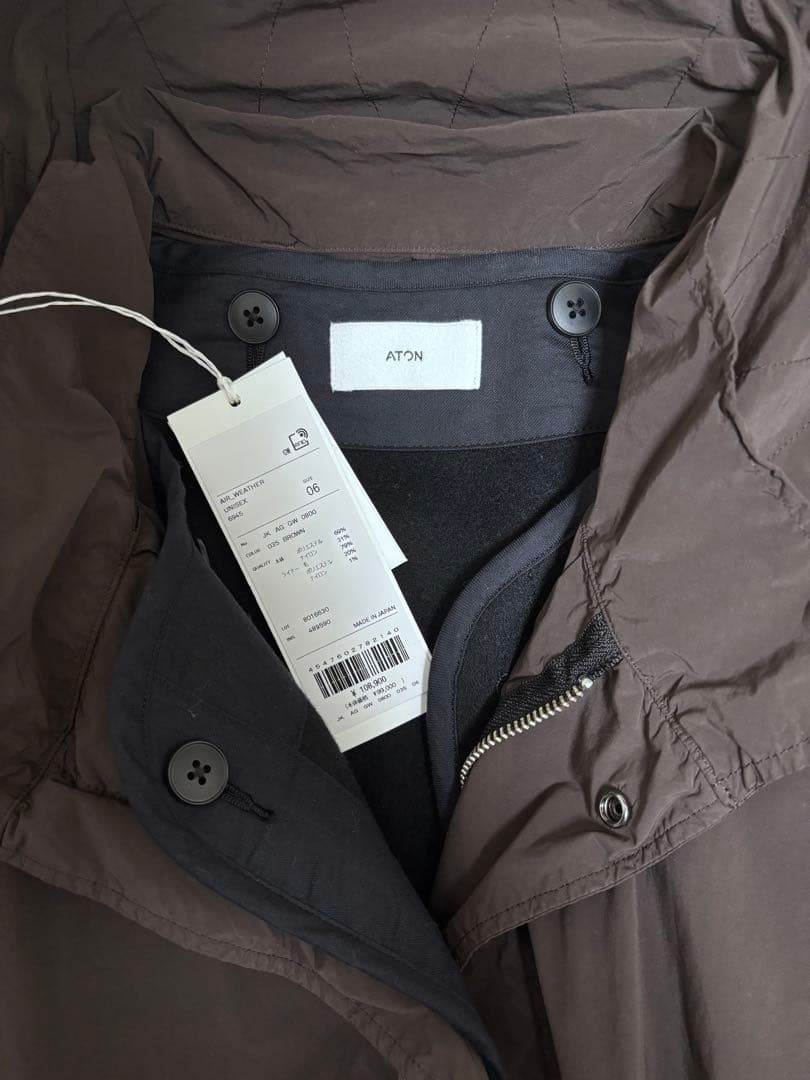 【新品未使用】ATON AIR WEATHER SHORT MODS COAT