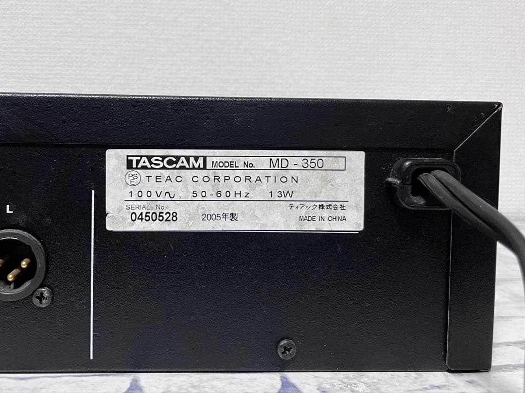 稼働品　TASCAM MDレコーダー MD350