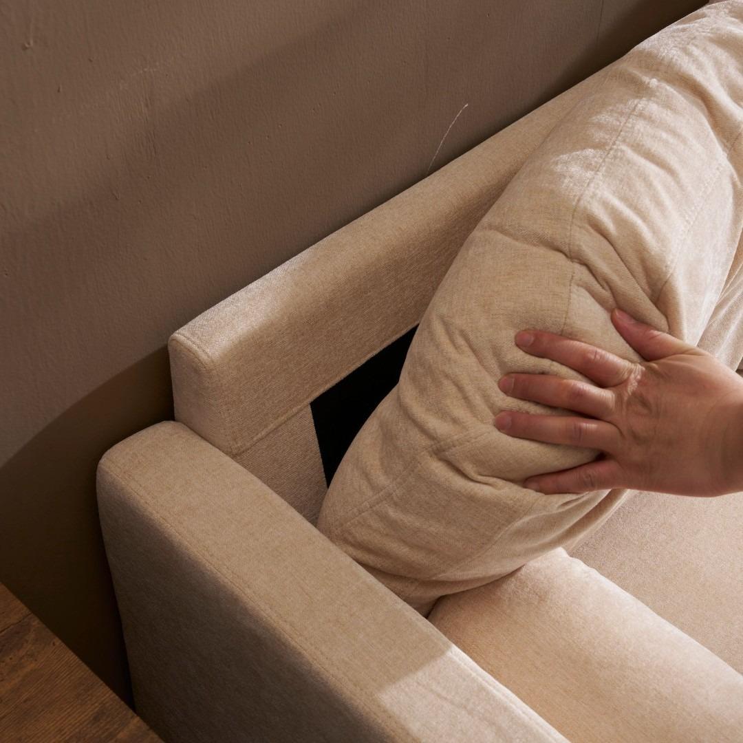 カウチソファ 2人掛け コンパクト ふわふわ 枕付き クッション付 一人暮らし