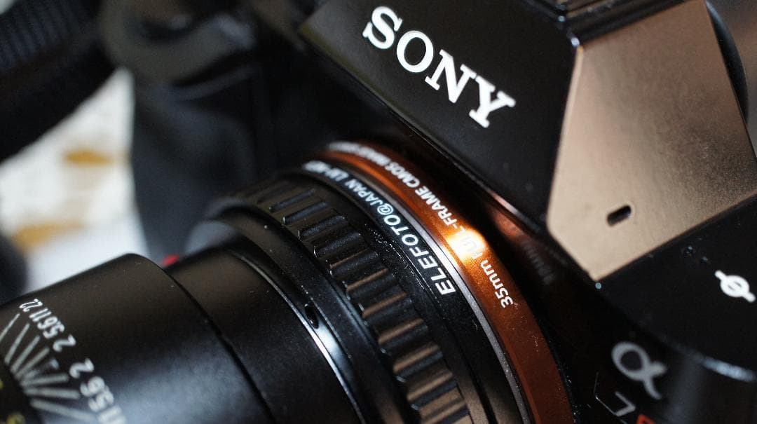 ライカＲ９０ＭＭ　Ｆ２ソニーフルサイズアダプター付き