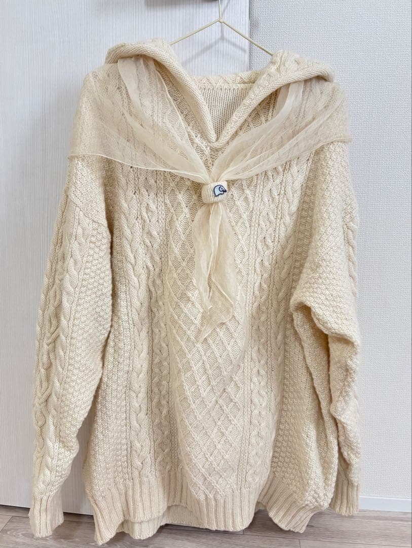 keisukekanda アランニットのセーラー服ワンピース