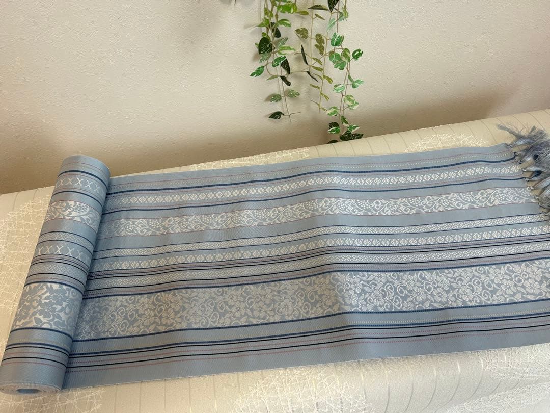 新品未使用品 博多織 着物 小紋 紬 未仕立て品 八寸名古屋帯 博多帯