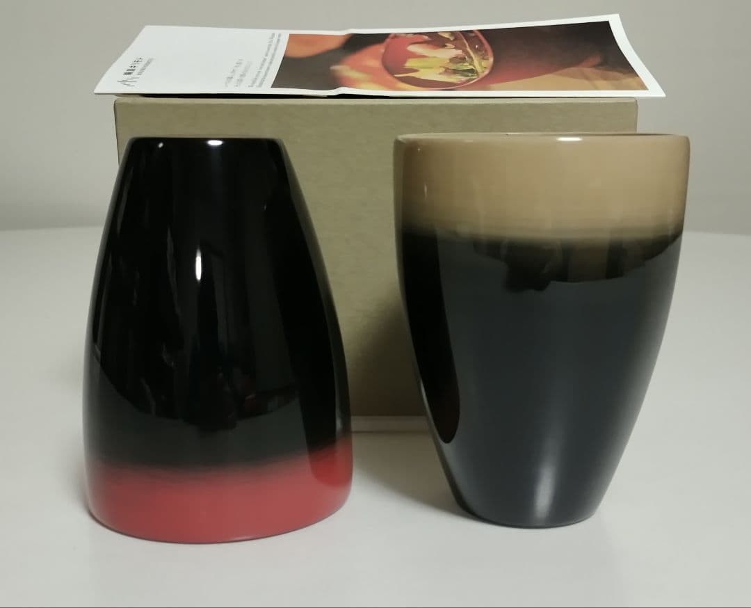 輪島キリモト　　コラボ　グラデーションカップ　2客