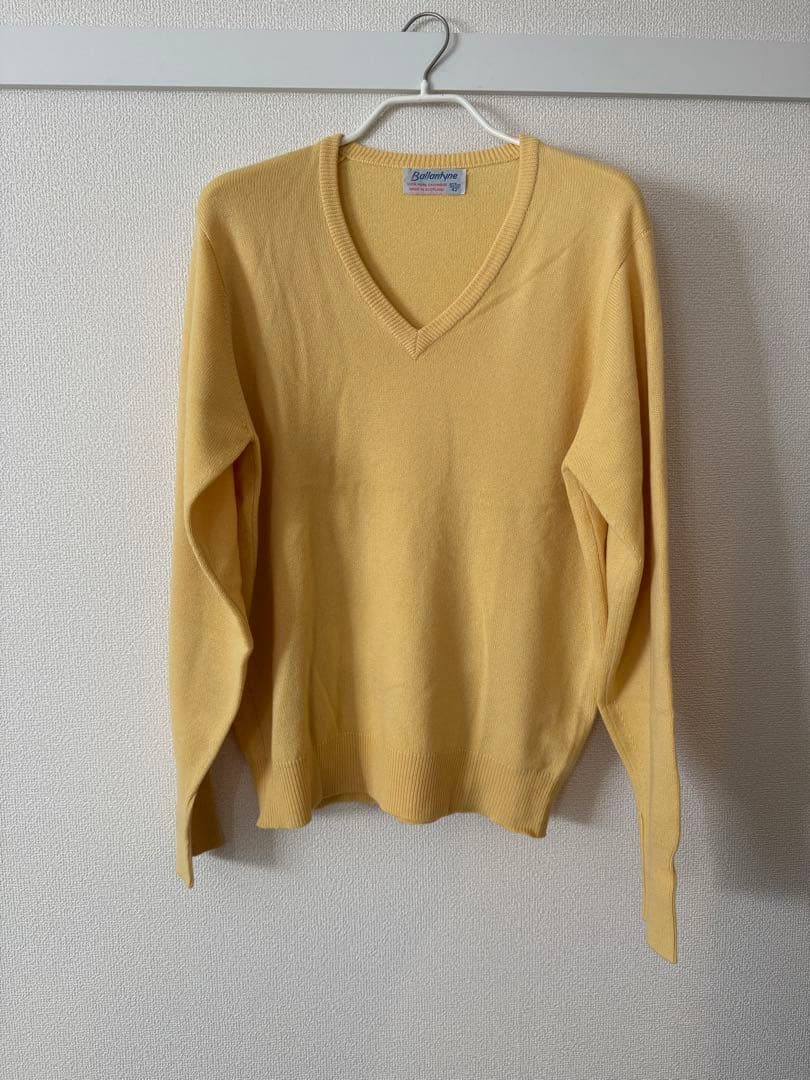 Ballantyne イエロー カシミヤ セーター 42