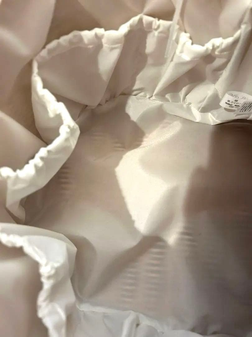 【新品未使用】さえらヒスクローネかごホワイトレースバスケット