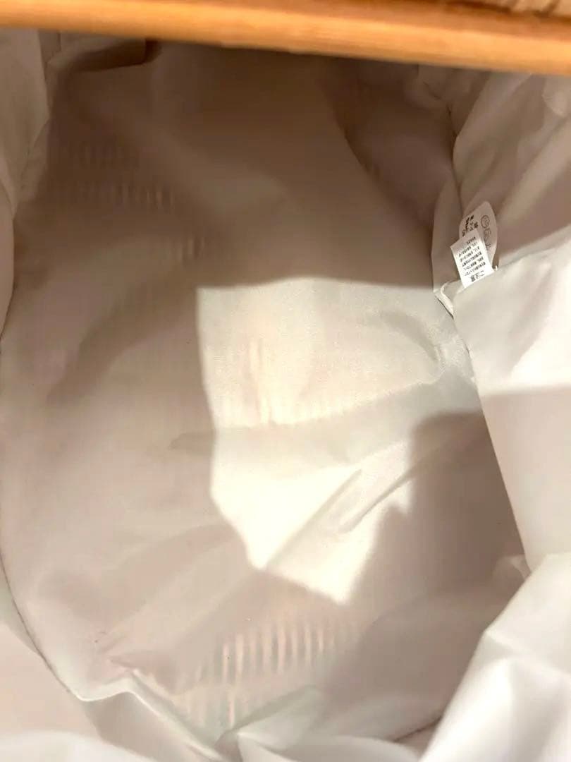 【新品未使用】さえらヒスクローネかごホワイトレースバスケット