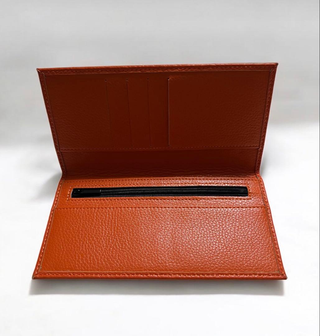 【美品】　皇居　長財布　オレンジ　箱付き