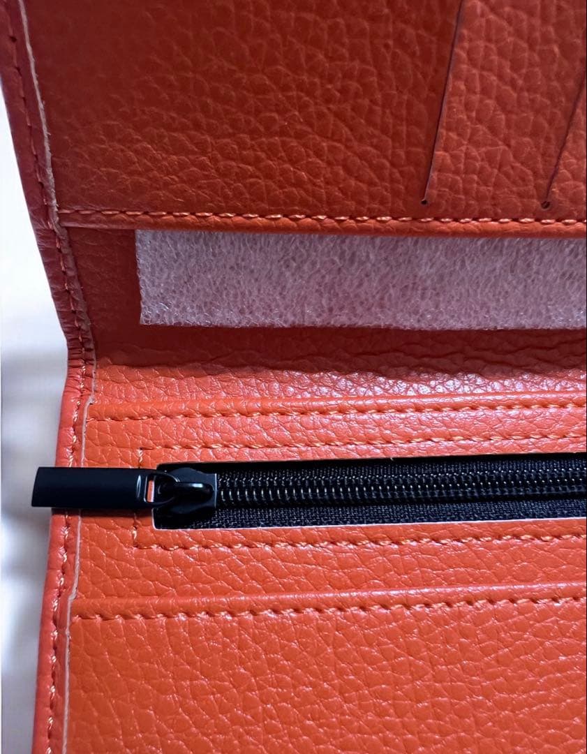 【美品】　皇居　長財布　オレンジ　箱付き