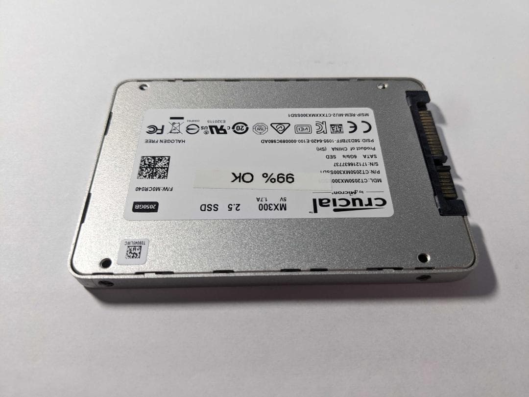 N*n様 Crucial CT2050 MX300 SSD : 2050.4 G